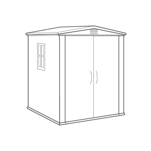 Factor Shed 6x6ft - Brown